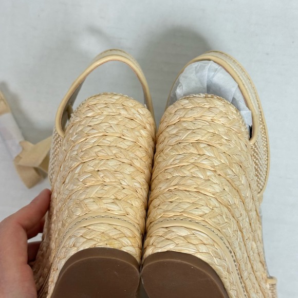 Sam Edelman Tan Vaughn Open Toe Wedges NEW Size 9M - Picture 7 of 10